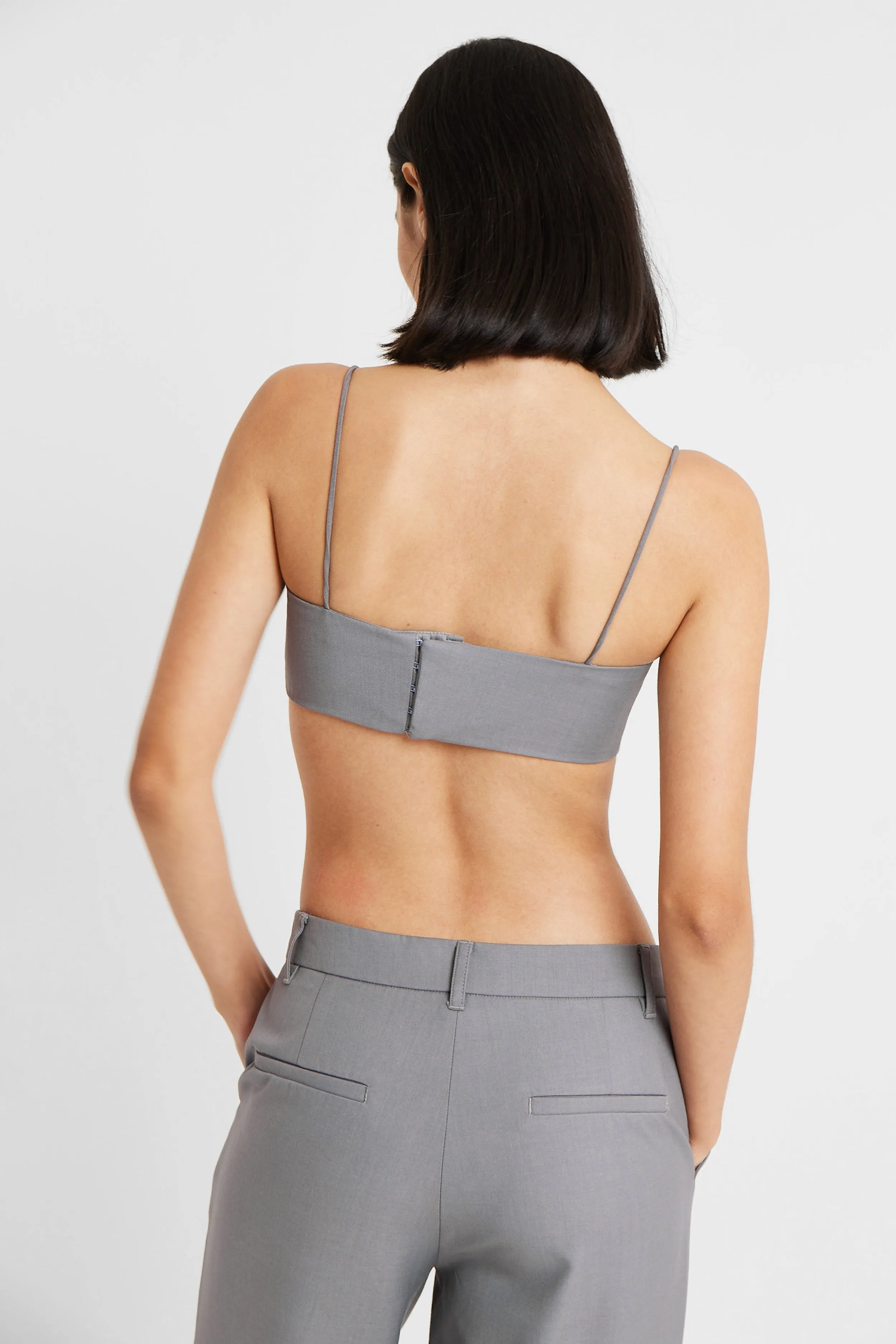 Tailored Bust Detail Bralet - Slate