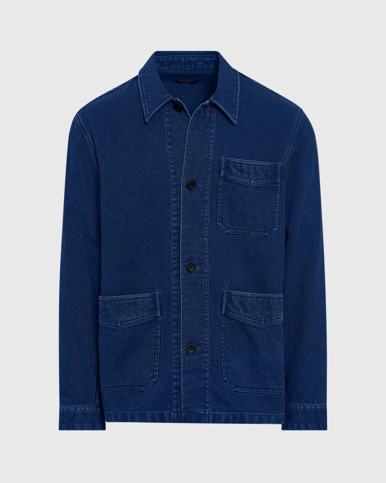 Textured Indigo Shirt Jacket