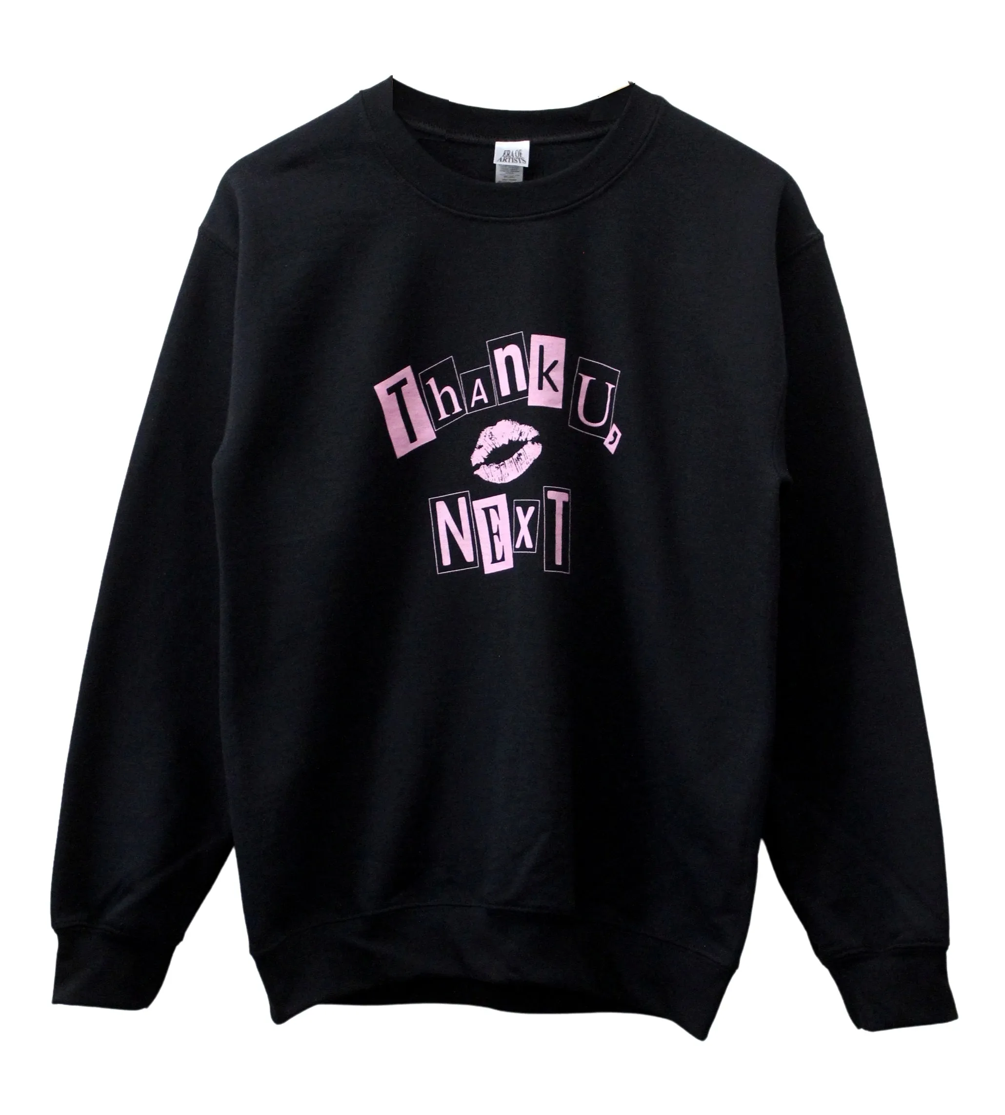 Thank U, Next Black Graphic Unisex Crewneck Sweatshirt