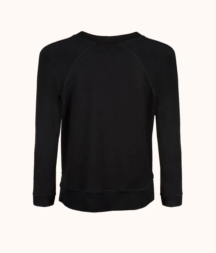 The Terry-Soft Sweatshirt: Jet Black