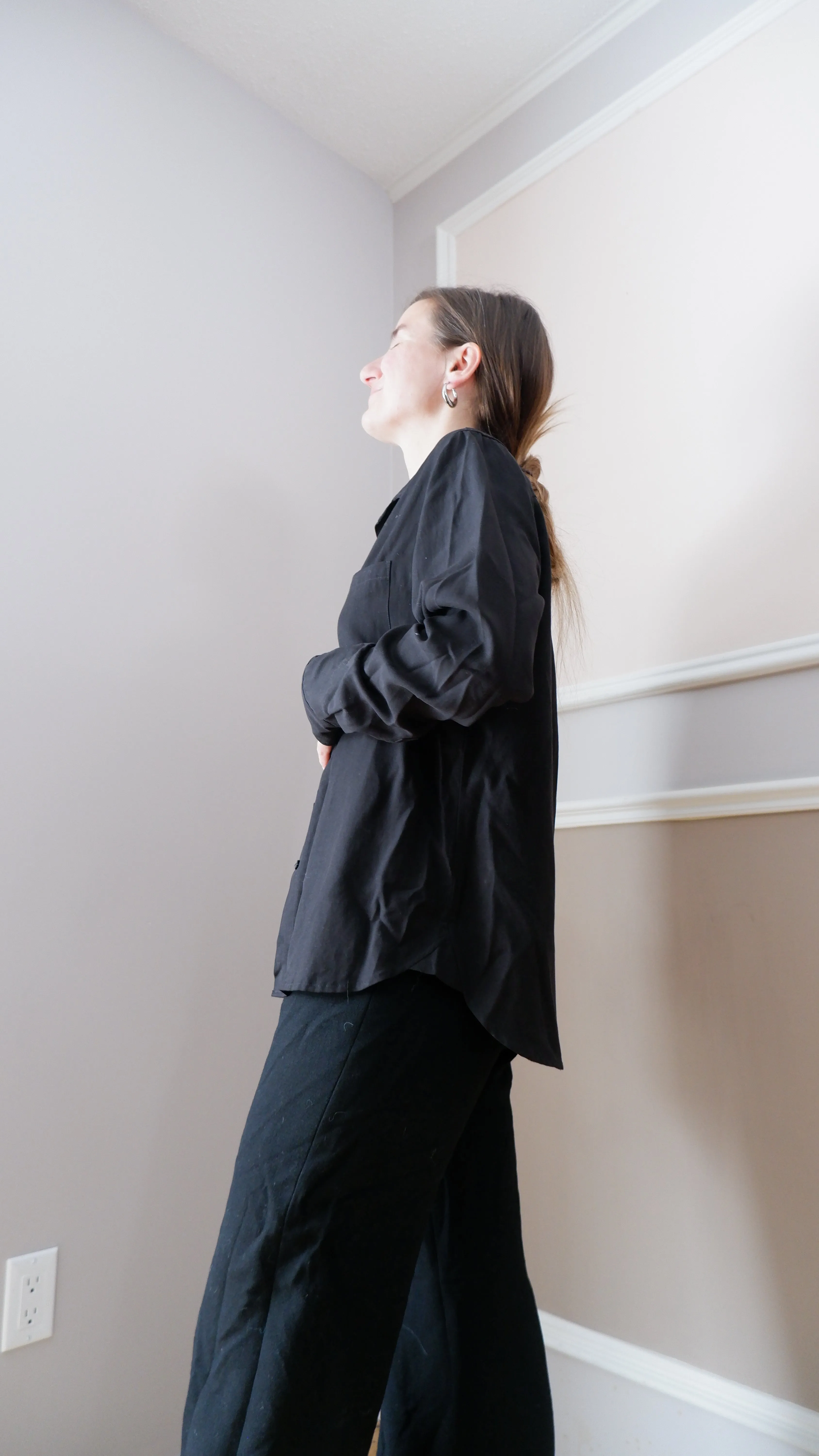 Tradlands Effortless Black Oxford Shirt - S