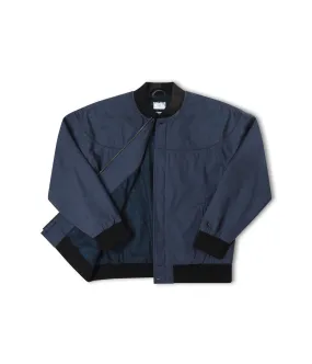 VT SUEDE BOMBER JACKET // NAVY