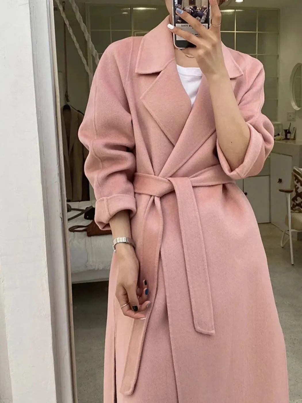 Women's Cashmere Double-Faced Long Coat