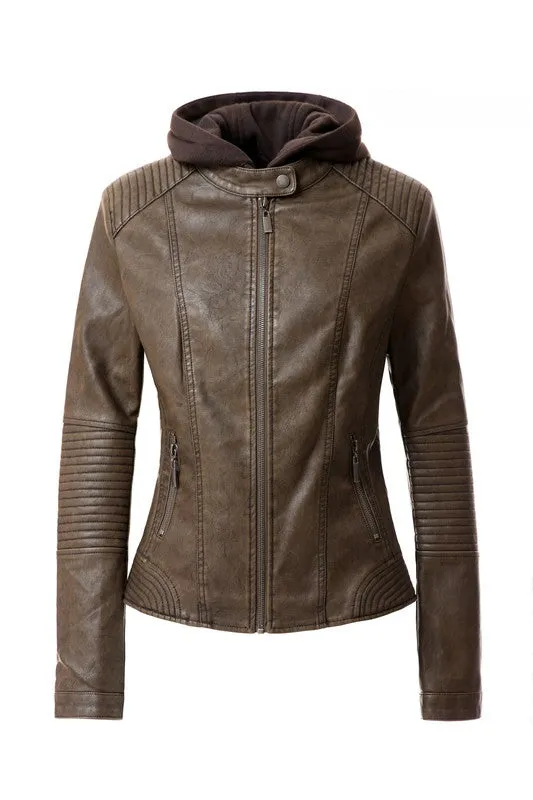 Women's Faux Leather Jacket