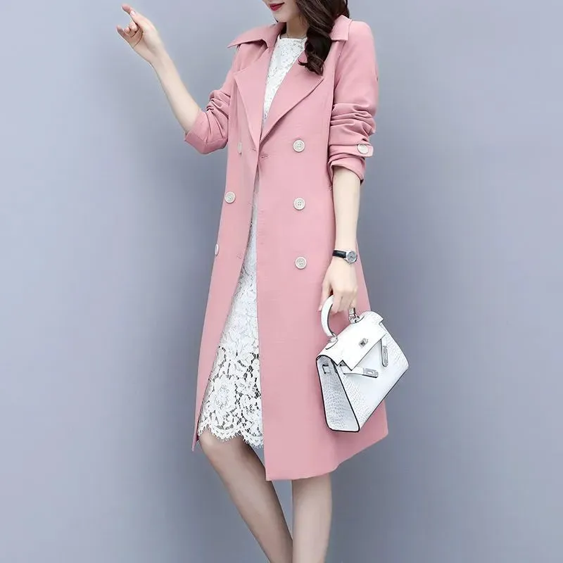 Women's Stylish Chic Double-Breasted Trench Coat | Ideal for Autumn/Winter