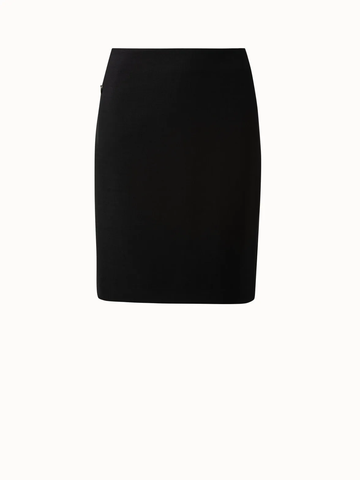 Wool Double-Face Pencil Skirt with Zip Pockets