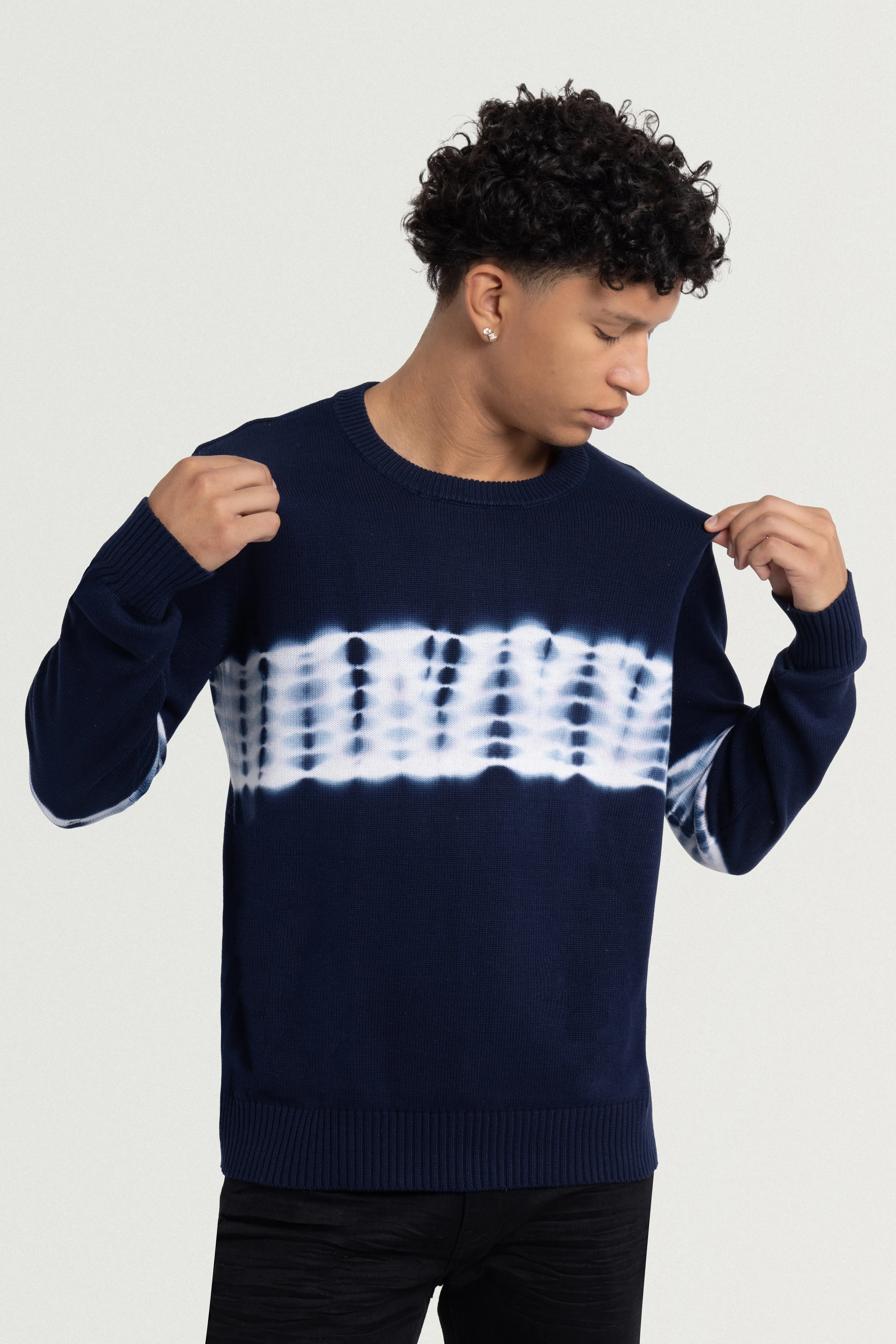 X RAY Men's Crewneck Tie Dye Fashion Sweater